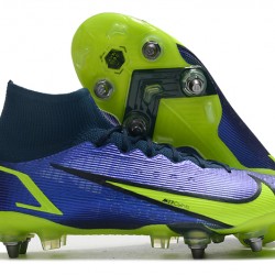 Kopačky Nike Mercurial Vapor XIV Elite SG PRO Anti Clog High-top Deep Modrý Žlutý