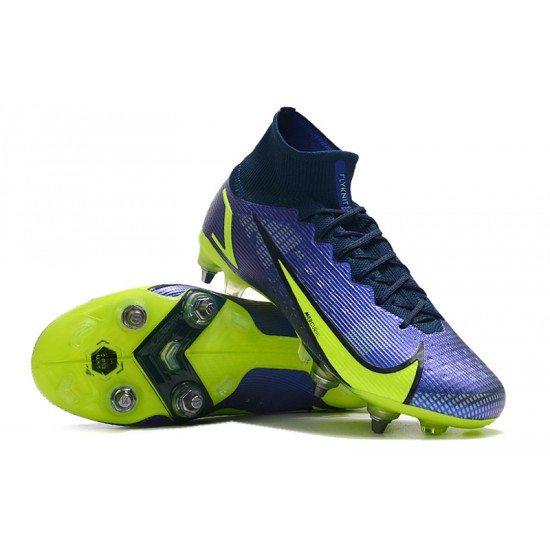 Kopačky Nike Mercurial Vapor XIV Elite SG PRO Anti Clog High-top Deep Modrý Žlutý