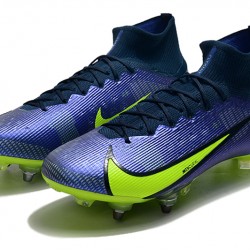 Kopačky Nike Mercurial Vapor XIV Elite SG PRO Anti Clog High-top Deep Modrý Žlutý