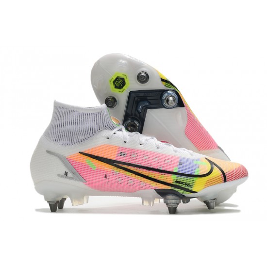 Kopačky Nike Mercurial Vapor XIV Elite SG PRO Anti Clog High-top Bílý Růžový