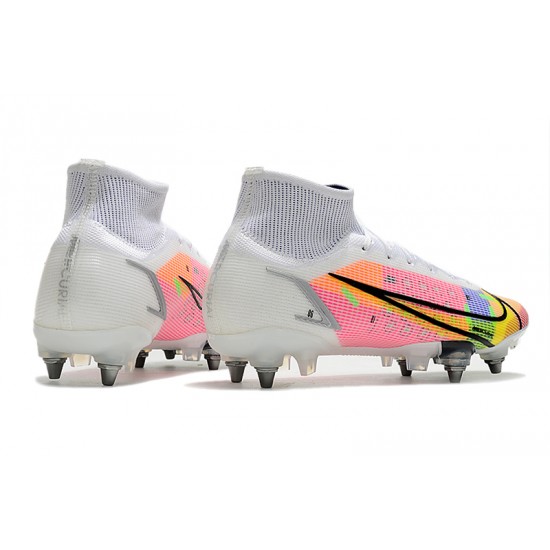 Kopačky Nike Mercurial Vapor XIV Elite SG PRO Anti Clog High-top Bílý Růžový