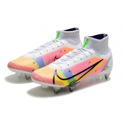 Kopačky Nike Mercurial Vapor XIV Elite SG PRO Anti Clog High-top Bílý Růžový