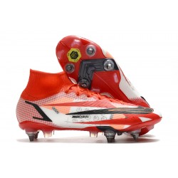 Kopačky Nike Mercurial Vapor XIV Elite SG PRO Anti Clog High-top Bílý Červené