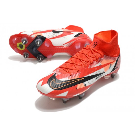 Kopačky Nike Mercurial Vapor XIV Elite SG PRO Anti Clog High-top Bílý Červené