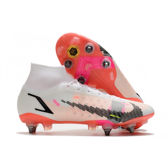 Kopačky Nike Mercurial Vapor XIV Elite SG PRO Anti Clog High-top Bílý Červené