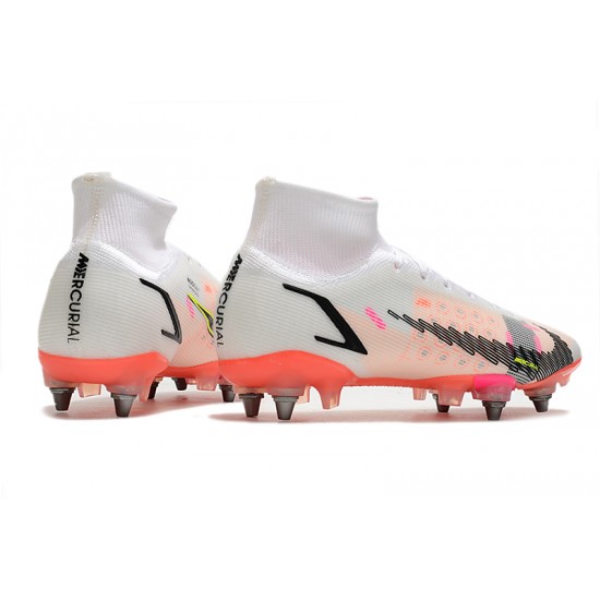 Kopačky Nike Mercurial Vapor XIV Elite SG PRO Anti Clog High-top Bílý Červené