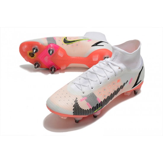 Kopačky Nike Mercurial Vapor XIV Elite SG PRO Anti Clog High-top Bílý Červené