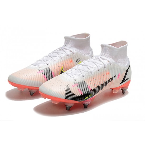 Kopačky Nike Mercurial Vapor XIV Elite SG PRO Anti Clog High-top Bílý Červené