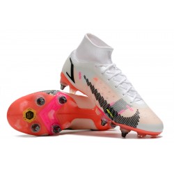 Kopačky Nike Mercurial Vapor XIV Elite SG PRO Anti Clog High-top Bílý Červené