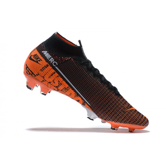 Kopačky Nike Superfly 7 Elite SE FG Černá Oranžovýý Bílý High-top