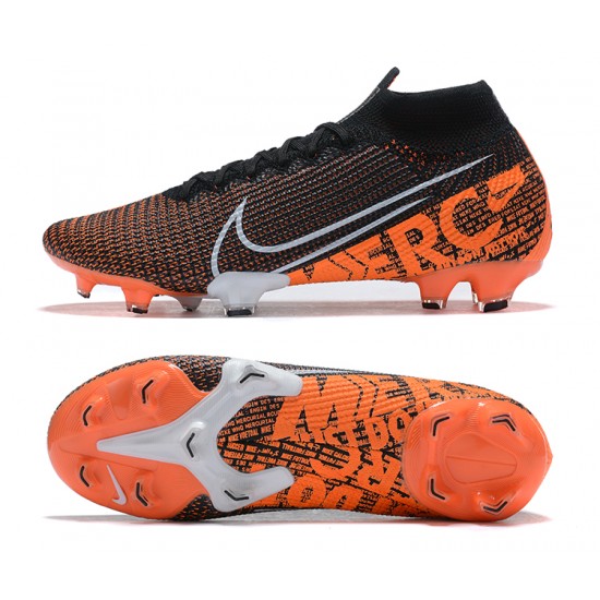 Kopačky Nike Superfly 7 Elite SE FG Černá Oranžovýý Bílý High-top