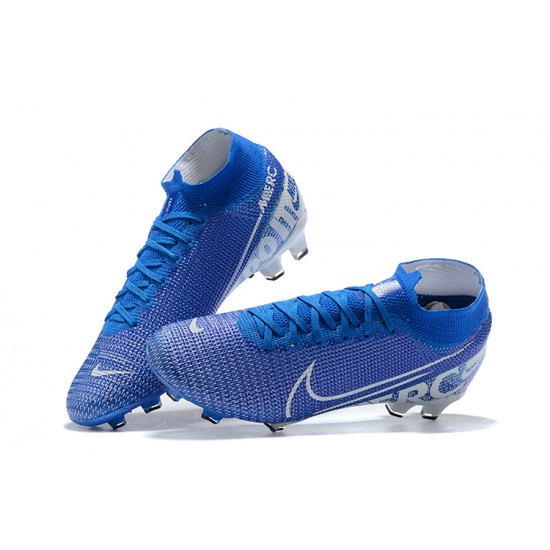 Kopačky Nike Superfly 7 Elite SE FG Bílý Modrý High-top