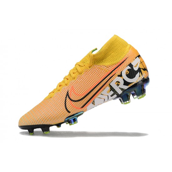 Kopačky Nike Superfly 7 Elite SE FG Žlutý Oranžovýý Zelená Černá High-top