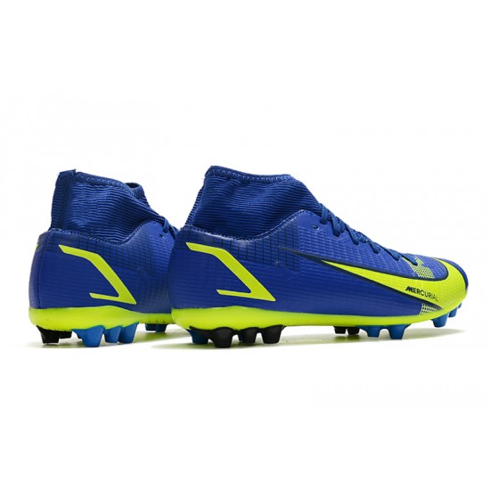 Kopačky Nike Superfly 8 Academy AG High-top Modrý Žlutý