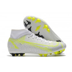 Kopačky Nike Superfly 8 Academy AG High-top Bílý Žlutý