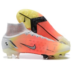 Kopačky Nike Superfly 8 Elite FG Černá LightOranžovýý Sliver Bílý High-top