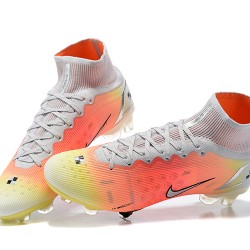 Kopačky Nike Superfly 8 Elite FG Černá LightOranžovýý Sliver Bílý High-top