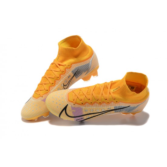 Kopačky Nike Superfly 8 Elite FG LightOranžovýý Šedá LightNachový High-top