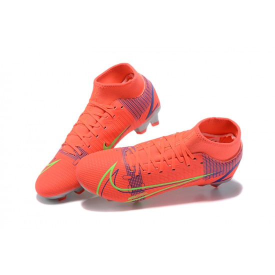 Kopačky Nike Superfly 8 Elite FG LightOranžovýý Zelená Modrý High-top