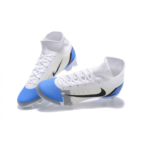 Kopačky Nike Superfly 8 Elite FG Bílý Modrý Černá High-top