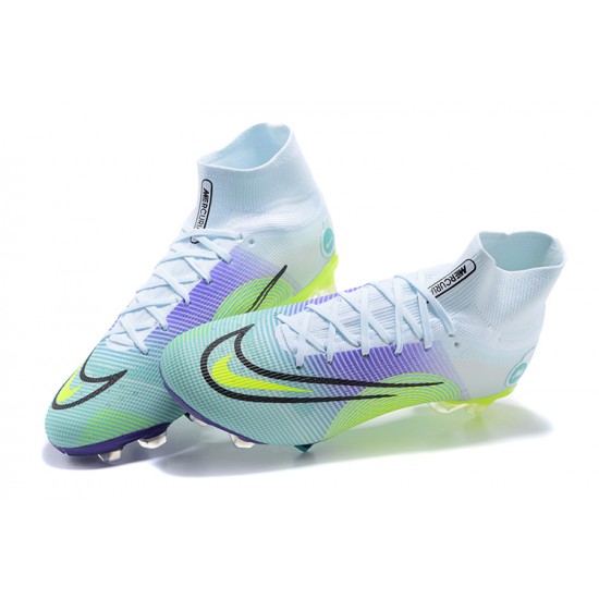 Kopačky Nike Superfly 8 Elite FG Bílý Nachový Zelená High-top