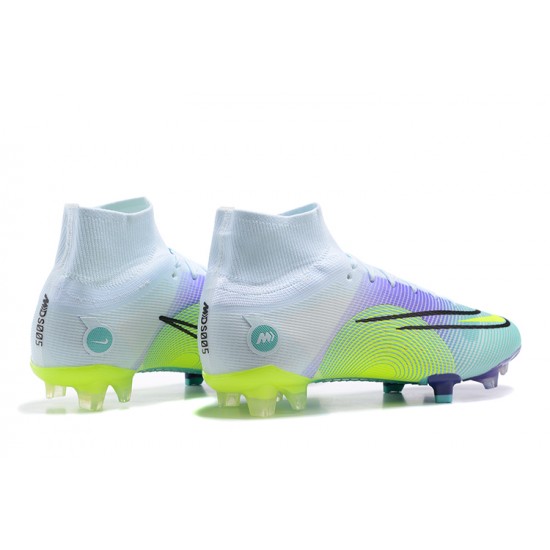 Kopačky Nike Superfly 8 Elite FG Bílý Nachový Zelená High-top