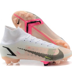 Kopačky Nike Superfly 8 Spark Positivity Elite FG Bílý Černá Růžový Žlutý High-top