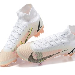 Kopačky Nike Superfly 8 Spark Positivity Elite FG Bílý Černá Růžový Žlutý High-top