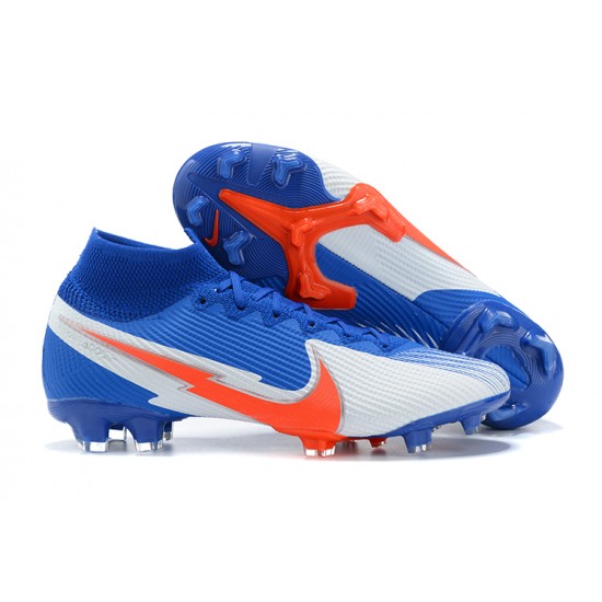 Kopačky Nike Superfly VII 7 Elite SE FG LightModrý Oranžovýý Bílý High-top