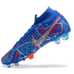 Kopačky Nike Superfly VII 7 Elite SE FG Oranžovýý Bílý LightModrý High-top