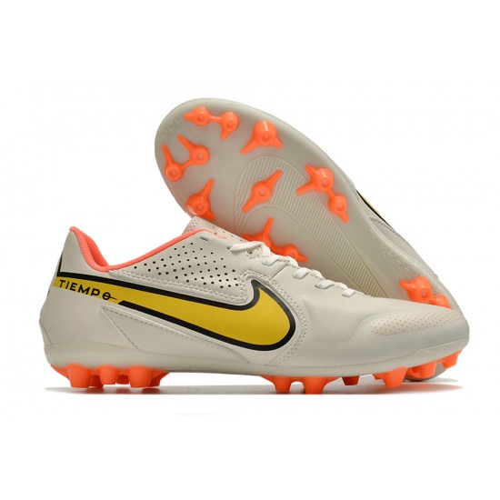 Kopačky Nike Legend 9 Academy AG Low-Top Bílý Oranžovýý