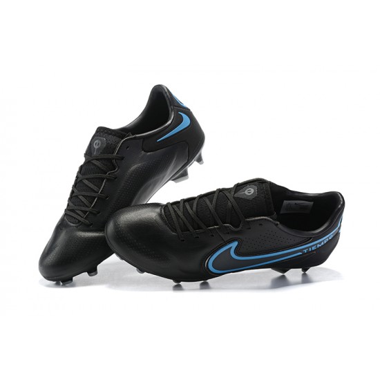 Kopačky Nike Tiempo Legend 9 Elite FG Černá Modrý Low-top