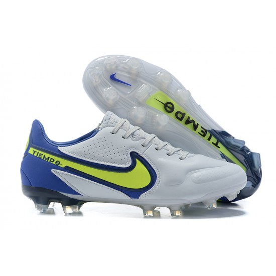 Kopačky Nike Tiempo Legend 9 Elite FG Černá Modrý Žlutý Šedá Low-top