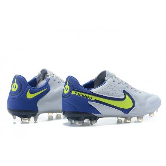 Kopačky Nike Tiempo Legend 9 Elite FG Černá Modrý Žlutý Šedá Low-top