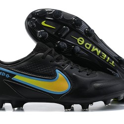 Kopačky Nike Tiempo Legend 9 Elite FG Černá Modrý Žlutý Low-top