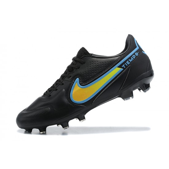 Kopačky Nike Tiempo Legend 9 Elite FG Černá Modrý Žlutý Low-top