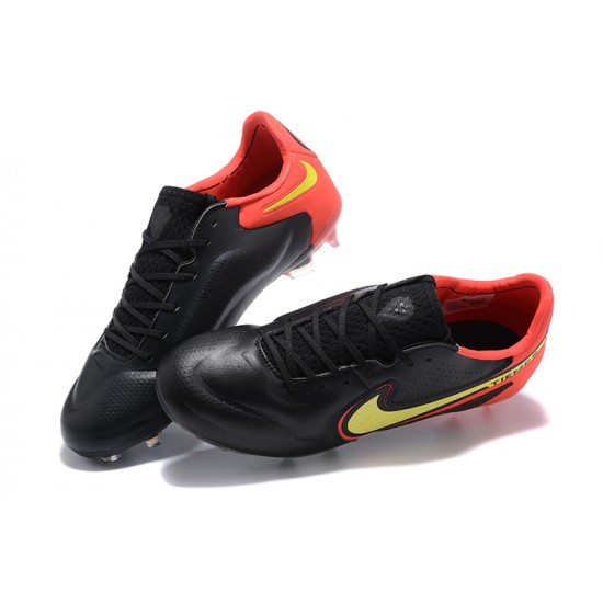 Kopačky Nike Tiempo Legend 9 Elite FG Černá Zlato Oranžovýý Low-top