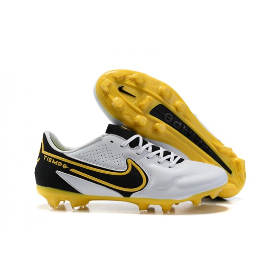 Kopačky Nike Tiempo Legend 9 Elite FG Zlato Černá Bílý Žlutý Low-top