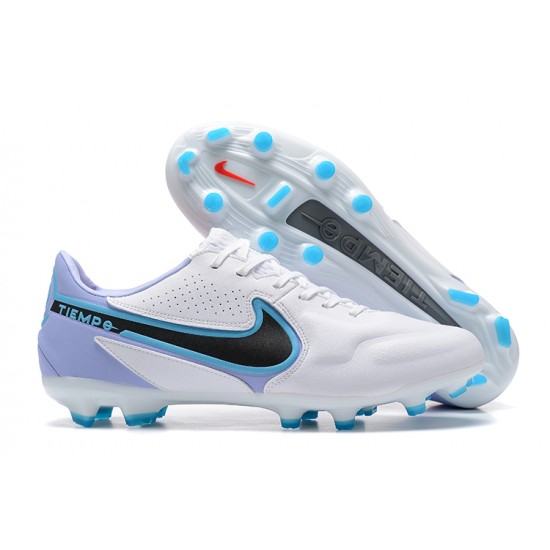 Kopačky Nike Tiempo Legend 9 Elite FG LightNachový Bílý Modrý Černá Low-top