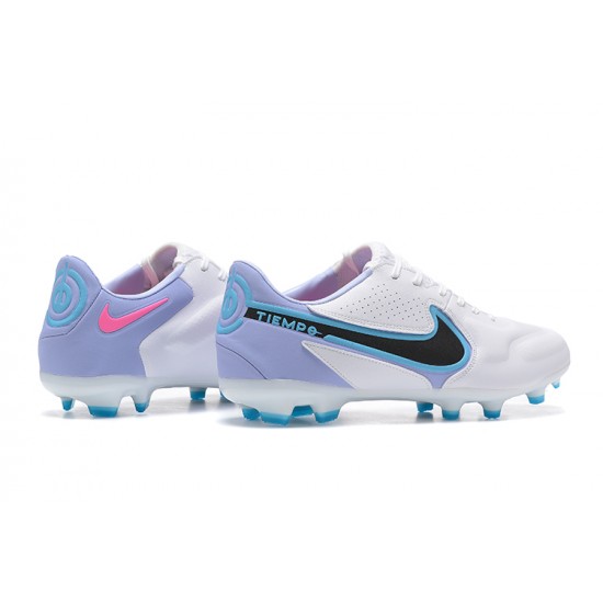 Kopačky Nike Tiempo Legend 9 Elite FG LightNachový Bílý Modrý Černá Low-top