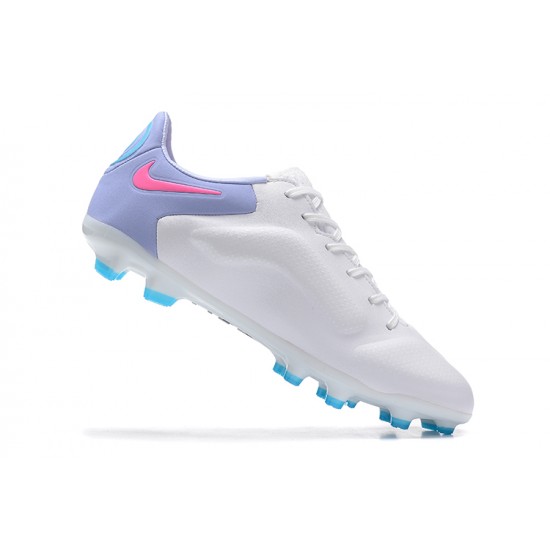 Kopačky Nike Tiempo Legend 9 Elite FG LightNachový Bílý Modrý Černá Low-top