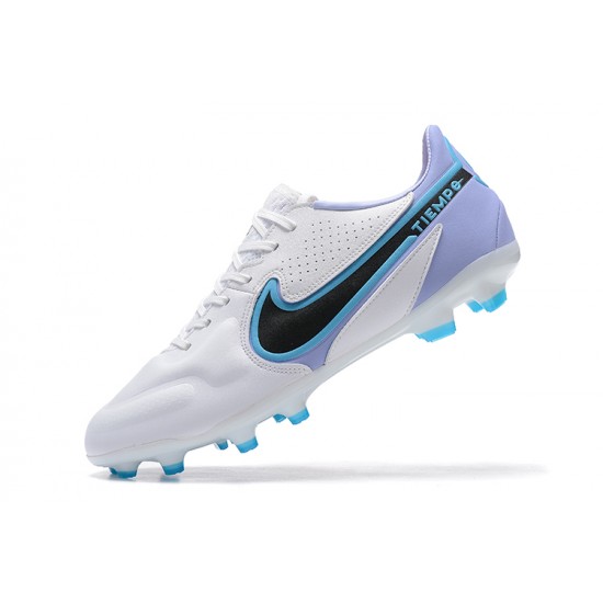 Kopačky Nike Tiempo Legend 9 Elite FG LightNachový Bílý Modrý Černá Low-top