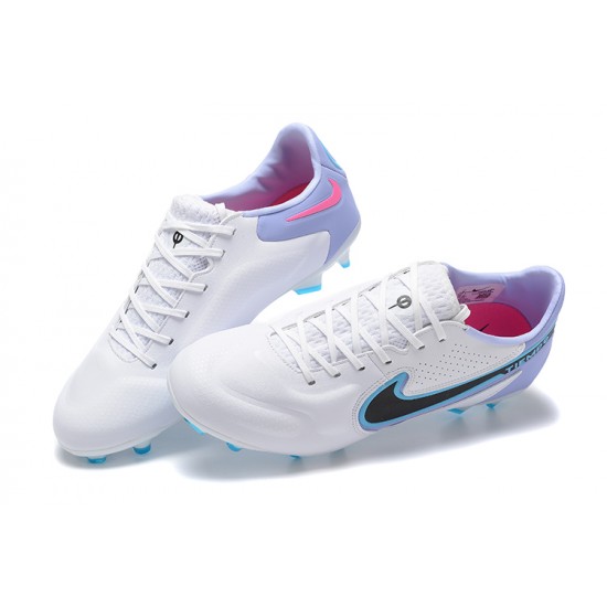 Kopačky Nike Tiempo Legend 9 Elite FG LightNachový Bílý Modrý Černá Low-top