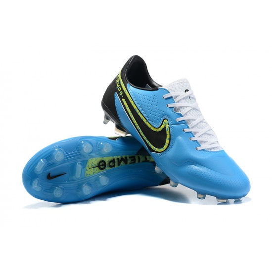 Kopačky Nike Tiempo Legend 9 Elite FG Low-Top Černá Bílý Modrý