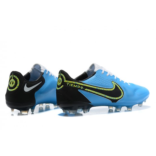 Kopačky Nike Tiempo Legend 9 Elite FG Low-Top Černá Bílý Modrý