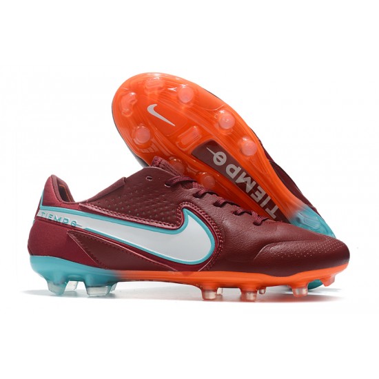 Kopačky Nike Tiempo Legend 9 Elite FG Low-Top Červené Modrý