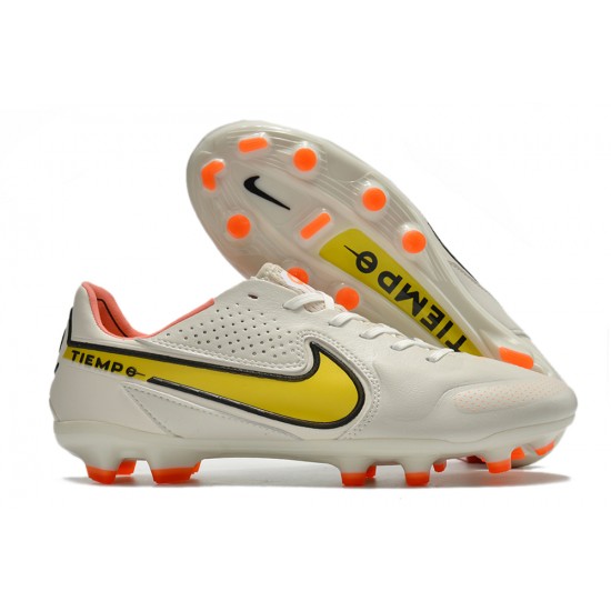 Kopačky Nike Tiempo Legend 9 Elite FG Low-Top Bílý Oranžovýý