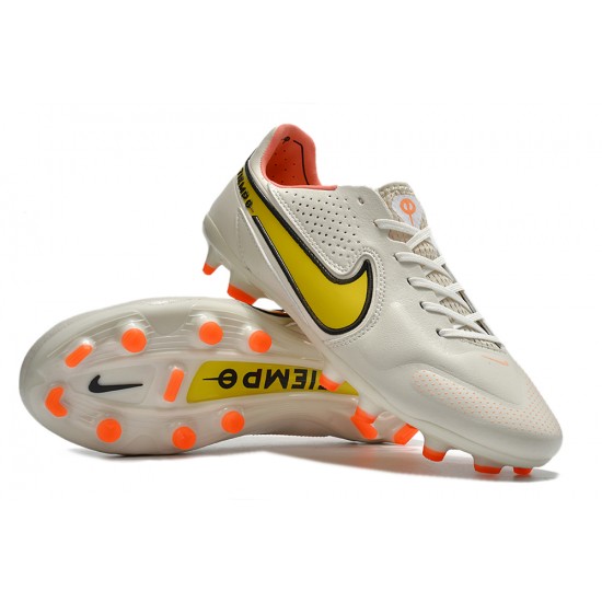 Kopačky Nike Tiempo Legend 9 Elite FG Low-Top Bílý Oranžovýý