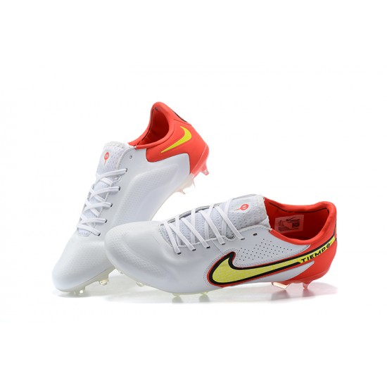 Kopačky Nike Tiempo Legend 9 Elite FG Oranžovýý Žlutý Černá Bílý Low-top