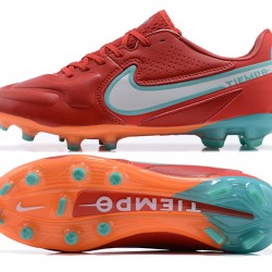 Kopačky Nike Tiempo Legend 9 Elite FG Červené Oranžovýý Bílý Zelená Low-top